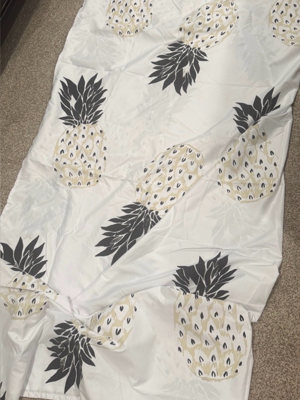 Shower Curtain Pineapple Print